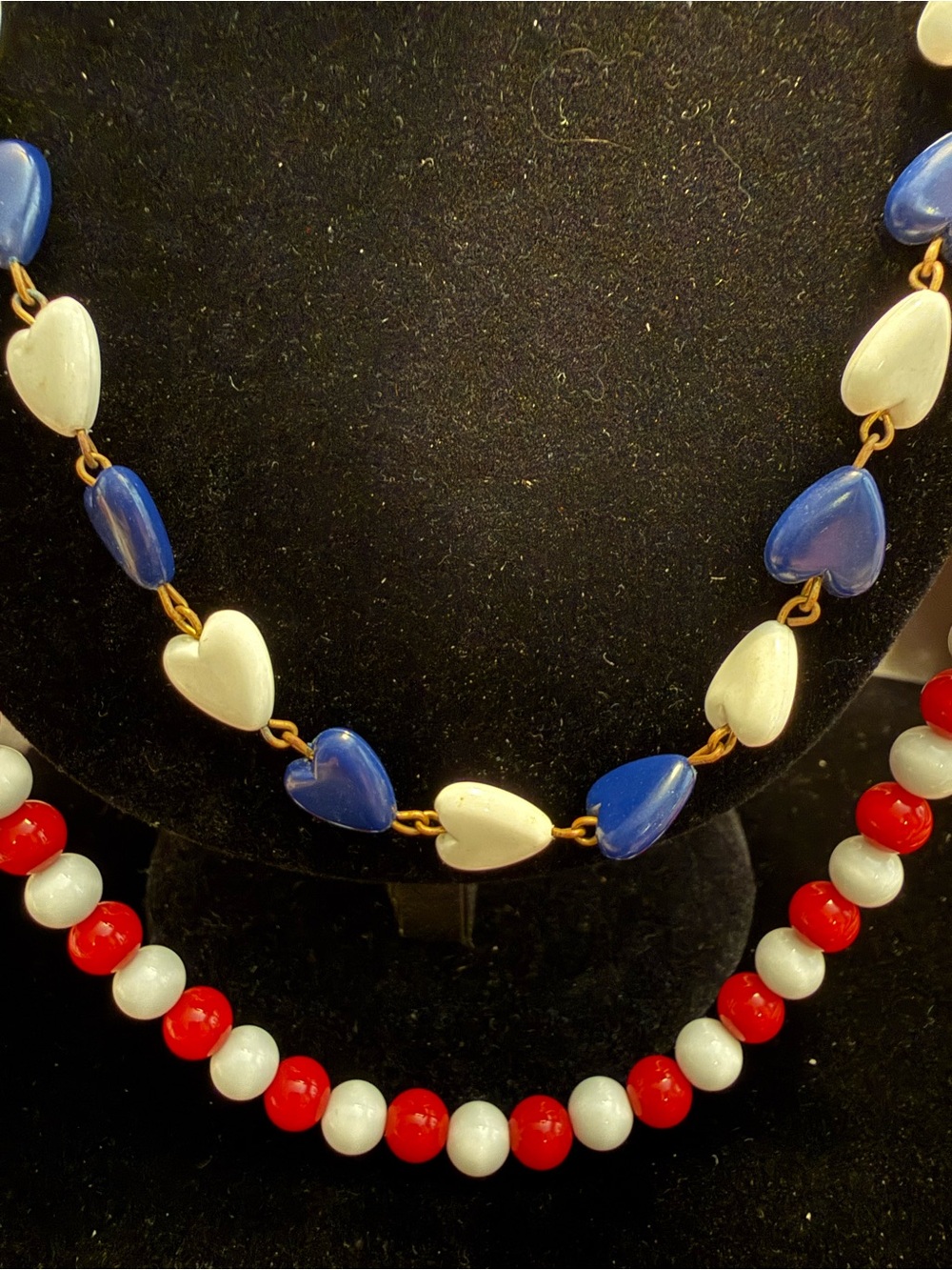 Vintage 80’s Acrylic necklaces Set of two